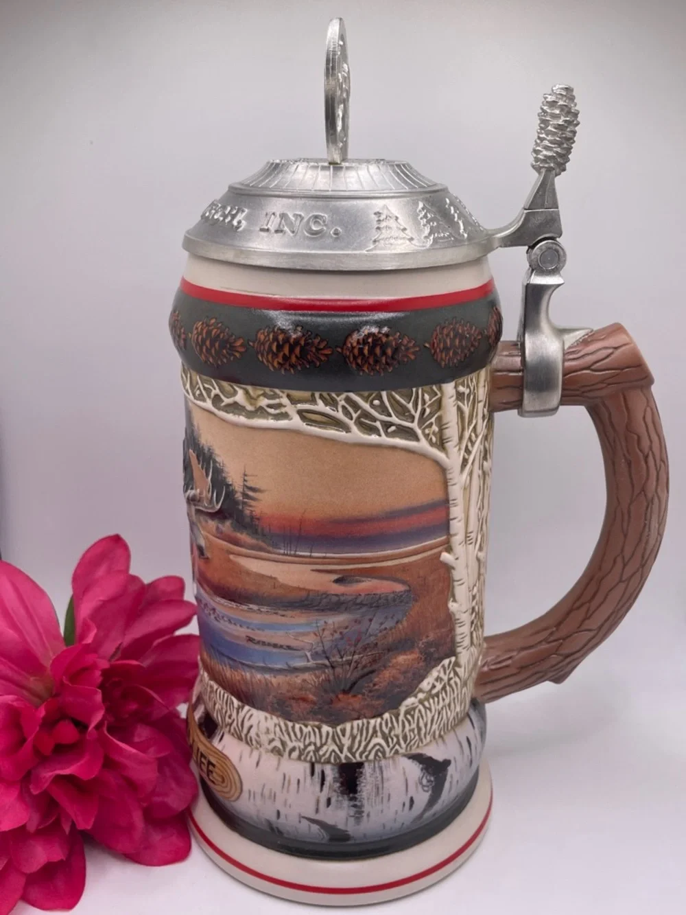 2002 Anheuser-Busch “Budweiser American Wildlife Series” Ceramic Moose Stein - Picture 3 of 9